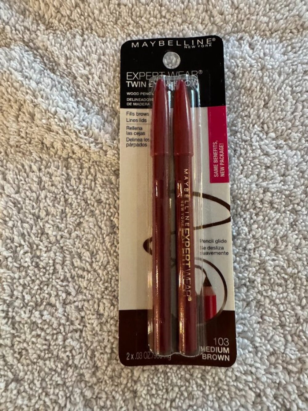 Maybelline Expert Eyes Twin Brow and Eye Pencils, 103 Medium Brown